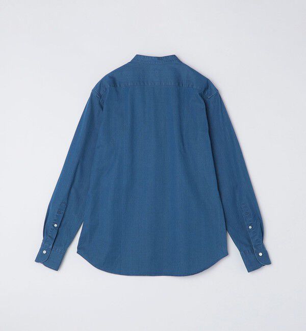 SHIPS「SHIPS: ウォッシュド デニム バンドカラーシャツ」|シャツ・ブラウス|