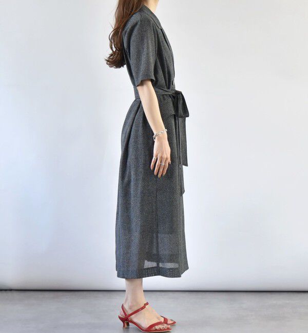 quaranciel「quaranciel:〈手洗い可能〉サマー カラミ テーラード ジャケット ワンピース」|ワンピース|