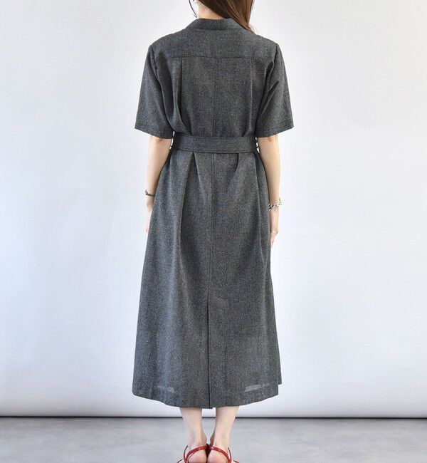 quaranciel「quaranciel:〈手洗い可能〉サマー カラミ テーラード ジャケット ワンピース」|ワンピース|