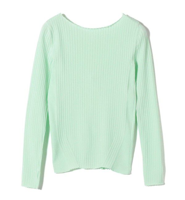 SHIPS for women「WRAPINKNOT:〈手洗い可能〉バック スリット プルオーバー」|ニット・セーター|ライトグリーン