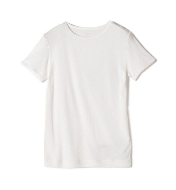 SHIPS for women「【SHIPS別注】assiette:〈手洗い可能〉レーヨン テレコ TEE」|Tシャツ・カットソー|ホワイト