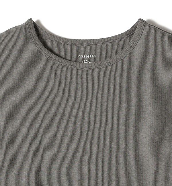 SHIPS for women「【SHIPS別注】assiette:〈手洗い可能〉レーヨン テレコ TEE」|Tシャツ・カットソー|