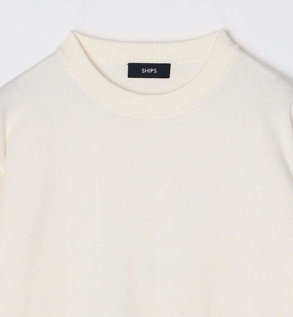 SHIPS「SHIPS: ハイゲージ コットン ウール クルーニット」|ニット・セーター|