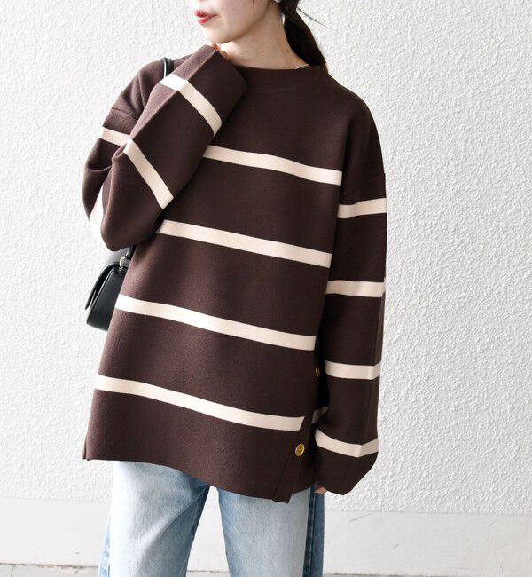 SHIPS any「SHIPS any:〈手洗い可能〉ミラノリブ スタンドカラー ニット プルオーバー」|ニット・セーター|