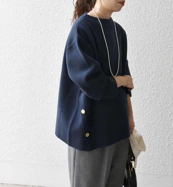 SHIPS any「SHIPS any:〈手洗い可能〉ミラノリブ スタンドカラー ニット プルオーバー」|ニット・セーター|