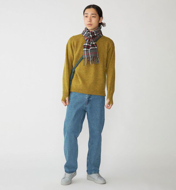 SHIPS「【WEB限定/SHIPS別注】John Scott: ワンポイント ロゴ ラムウール マフラー」|マフラー|