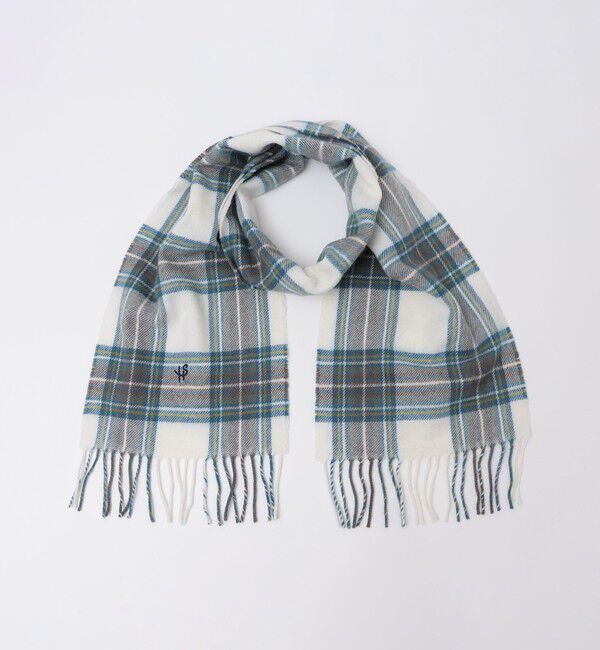 SHIPS「【WEB限定/SHIPS別注】John Scott: ワンポイント ロゴ ラムウール マフラー」|マフラー|ベージュ