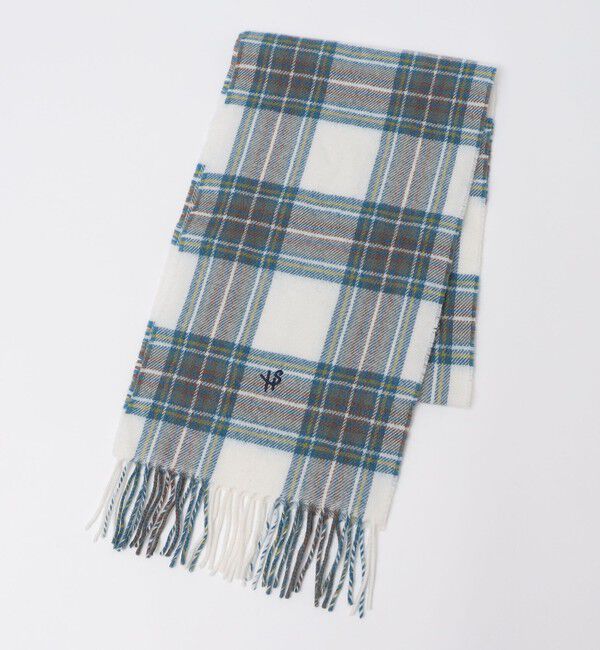 SHIPS「【WEB限定/SHIPS別注】John Scott: ワンポイント ロゴ ラムウール マフラー」|マフラー|