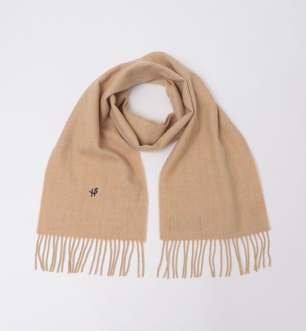 SHIPS「【WEB限定/SHIPS別注】John Scott: ワンポイント ロゴ ラムウール マフラー」|マフラー|