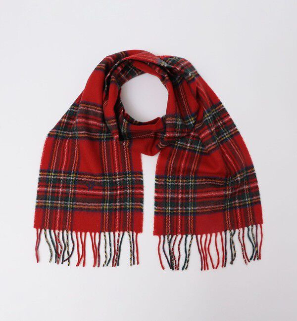 SHIPS「【WEB限定/SHIPS別注】John Scott: ワンポイント ロゴ ラムウール マフラー」|マフラー|