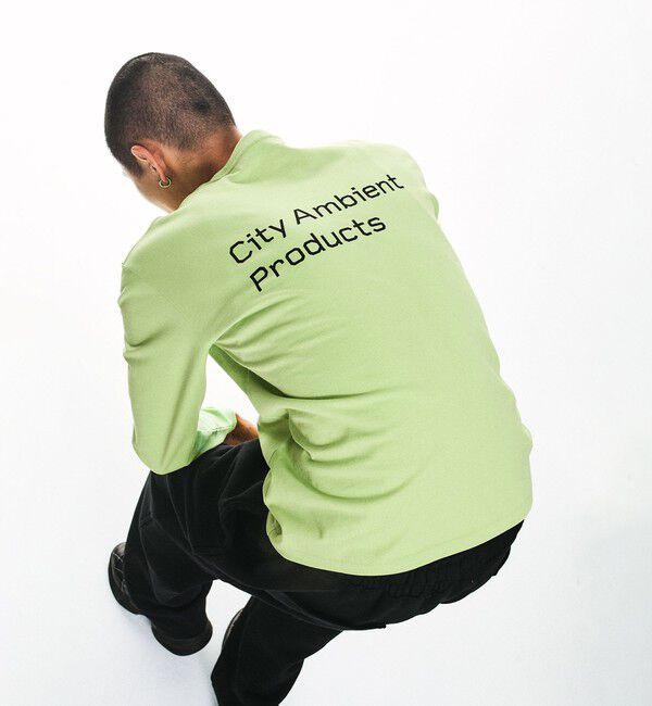 SHIPS「City Ambient Products: スタンダード ロゴ プリント ロングスリーブ Tシャツ」|Tシャツ・カットソー|