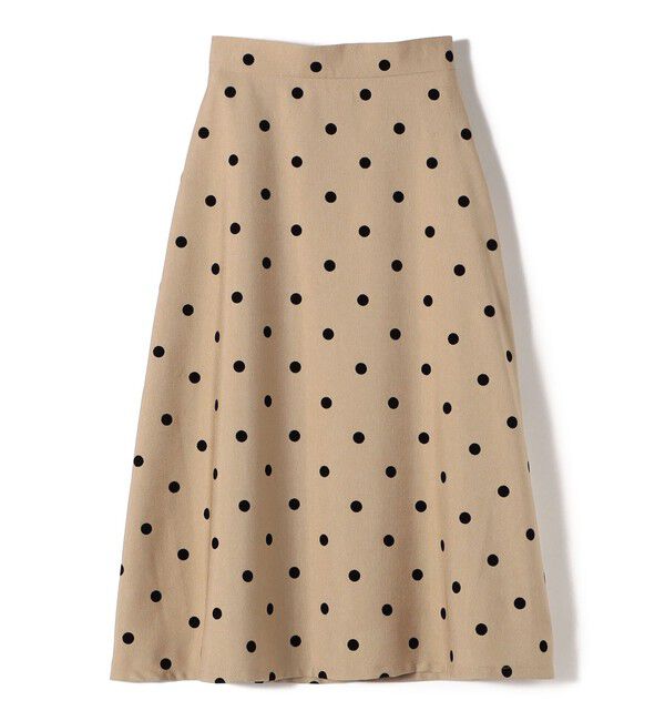 SHIPS Colors 「SHIPS Colors:〈洗濯機可能〉フロッキードット デニムライク スカート」|フレア|