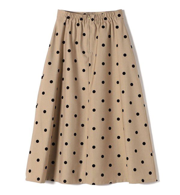 SHIPS Colors 「SHIPS Colors:〈洗濯機可能〉フロッキードット デニムライク スカート」|フレア|