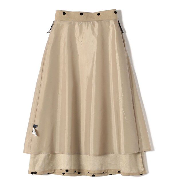 SHIPS Colors 「SHIPS Colors:〈洗濯機可能〉フロッキードット デニムライク スカート」|フレア|