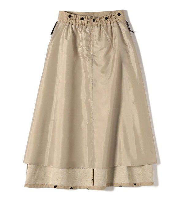 SHIPS Colors 「SHIPS Colors:〈洗濯機可能〉フロッキードット デニムライク スカート」|フレア|