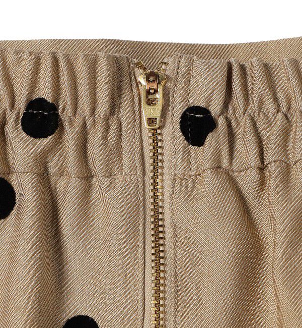 SHIPS Colors 「SHIPS Colors:〈洗濯機可能〉フロッキードット デニムライク スカート」|フレア|