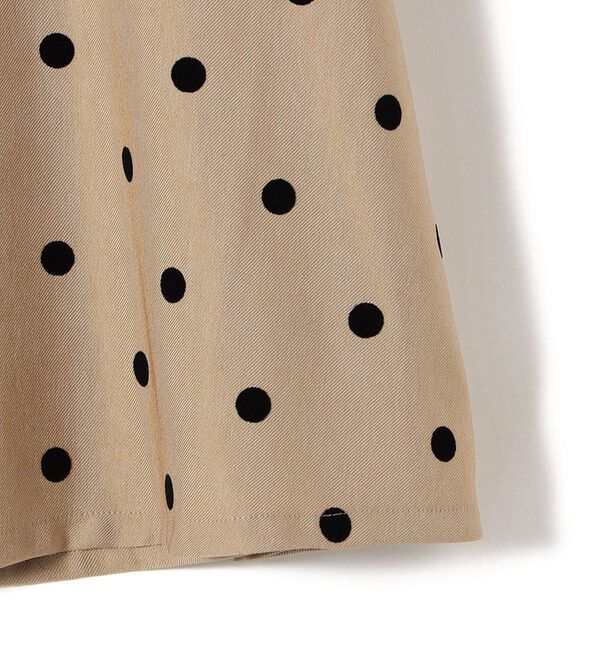 SHIPS Colors 「SHIPS Colors:〈洗濯機可能〉フロッキードット デニムライク スカート」|フレア|