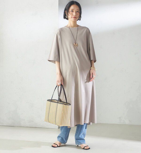 SHIPS for women「【SHIPS別注】WRAPINKNOT:クルーネック カット ワンピース」|ワンピース|