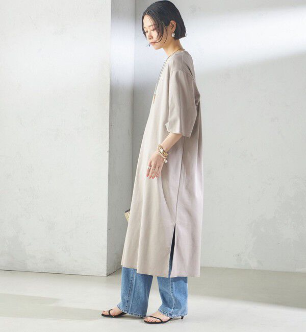 SHIPS for women「【SHIPS別注】WRAPINKNOT:クルーネック カット ワンピース」|ワンピース|