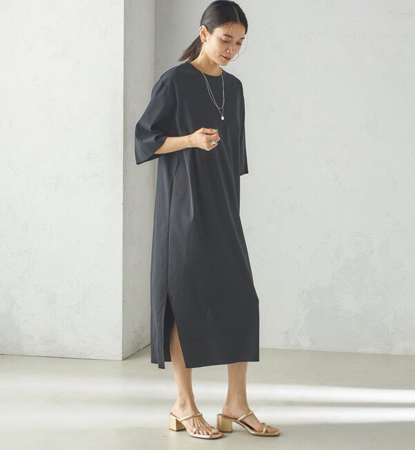 SHIPS for women「【SHIPS別注】WRAPINKNOT:クルーネック カット ワンピース」|ワンピース|