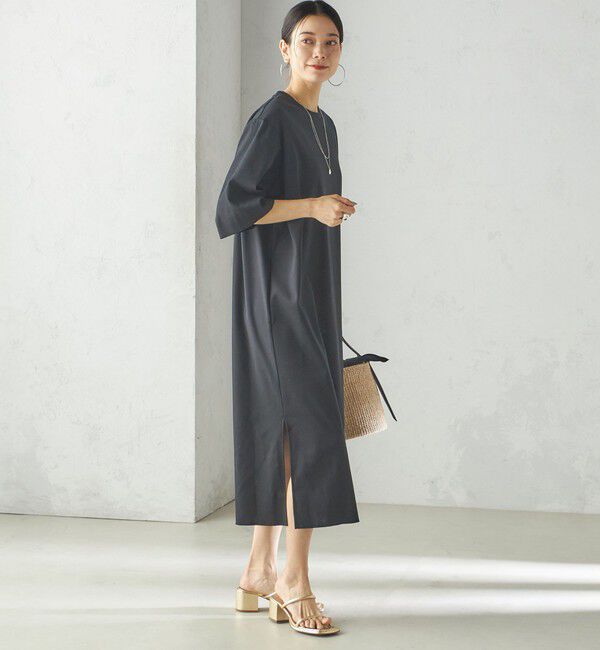 SHIPS for women「【SHIPS別注】WRAPINKNOT:クルーネック カット ワンピース」|ワンピース|