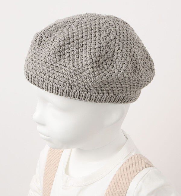 SHIPS KIDS「SHIPS KIDS:ベビー ニット ベレー帽」|ハンチング・ベレー帽|ライトグレー