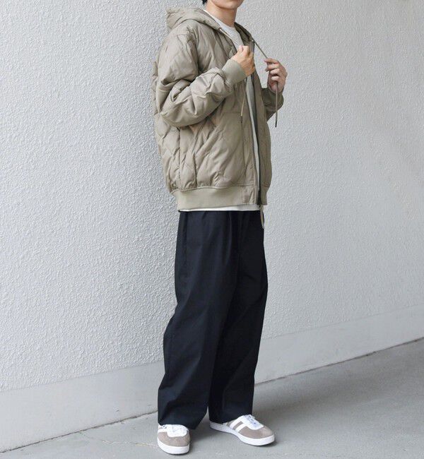 SHIPS any「【SHIPS any別注】TAION:〈手洗い可能〉ミリタリーキルト ダブルジップ ダウン パーカー◇」|ブルゾン・スタジャン|