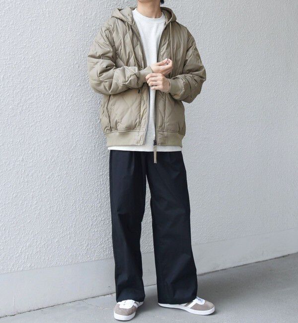 SHIPS any「【SHIPS any別注】TAION:〈手洗い可能〉ミリタリーキルト ダブルジップ ダウン パーカー◇」|ブルゾン・スタジャン|