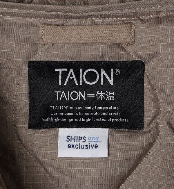 SHIPS any「【SHIPS any別注】TAION:〈手洗い可能〉ミリタリーキルト ダブルジップ ダウン パーカー◇」|ブルゾン・スタジャン|
