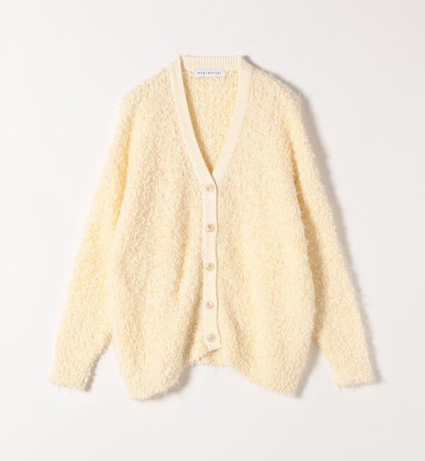 quaranciel「quaranciel:〈手洗い可能〉ネップツイード Vネック ニット カーディガン」|カーディガン|