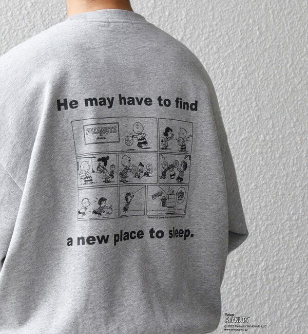 SHIPS any「SHIPS any: SNOOPY コラボ コミック グラフィック プリント スウェット◇」|スウェット・ジャージ|グレー