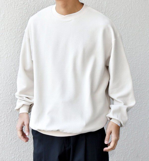 SHIPS any「SHIPS any:〈洗濯機可能〉フクレ ジャガード ダンボール レイヤード ネック プルオーバー◇」|スウェット・ジャージ|