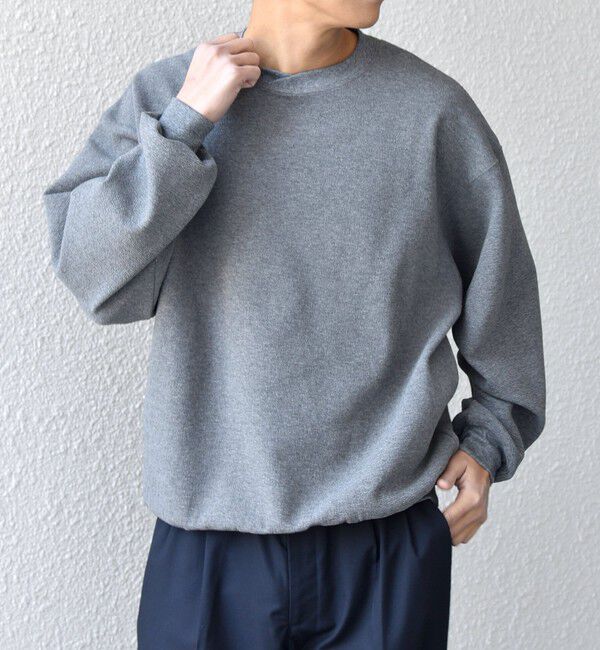 SHIPS any「SHIPS any:〈洗濯機可能〉フクレ ジャガード ダンボール レイヤード ネック プルオーバー◇」|スウェット・ジャージ|グレー