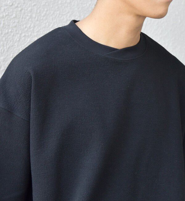 SHIPS any「SHIPS any:〈洗濯機可能〉フクレ ジャガード ダンボール レイヤード ネック プルオーバー◇」|スウェット・ジャージ|