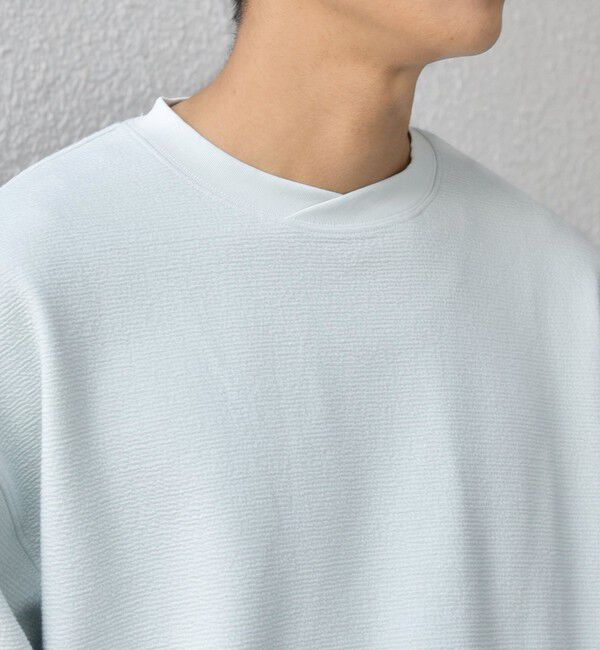 SHIPS any「SHIPS any:〈洗濯機可能〉フクレ ジャガード ダンボール レイヤード ネック プルオーバー◇」|スウェット・ジャージ|