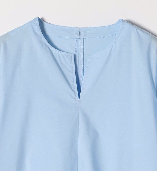 quaranciel「quaranciel:〈洗濯機可能〉タックカラー 2way キーネック シャツ ブラウス」|シャツ・ブラウス|