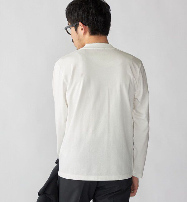 SHIPS「【WEB限定】SHIPS:〈手洗い可能/抗菌/防臭〉シルケット ビズ Vネック ロングスリーブ」|Tシャツ・カットソー|