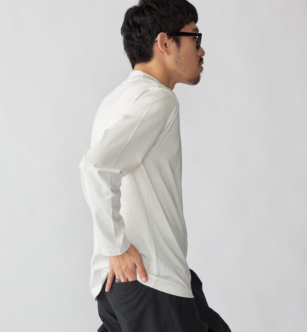 SHIPS「【WEB限定】SHIPS:〈手洗い可能/抗菌/防臭〉シルケット ビズ Vネック ロングスリーブ」|Tシャツ・カットソー|