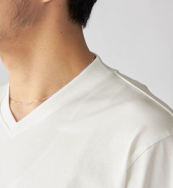 SHIPS「【WEB限定】SHIPS:〈手洗い可能/抗菌/防臭〉シルケット ビズ Vネック ロングスリーブ」|Tシャツ・カットソー|