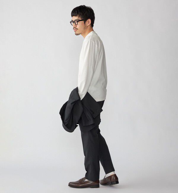 SHIPS「【WEB限定】SHIPS:〈手洗い可能/抗菌/防臭〉シルケット ビズ Vネック ロングスリーブ」|Tシャツ・カットソー|