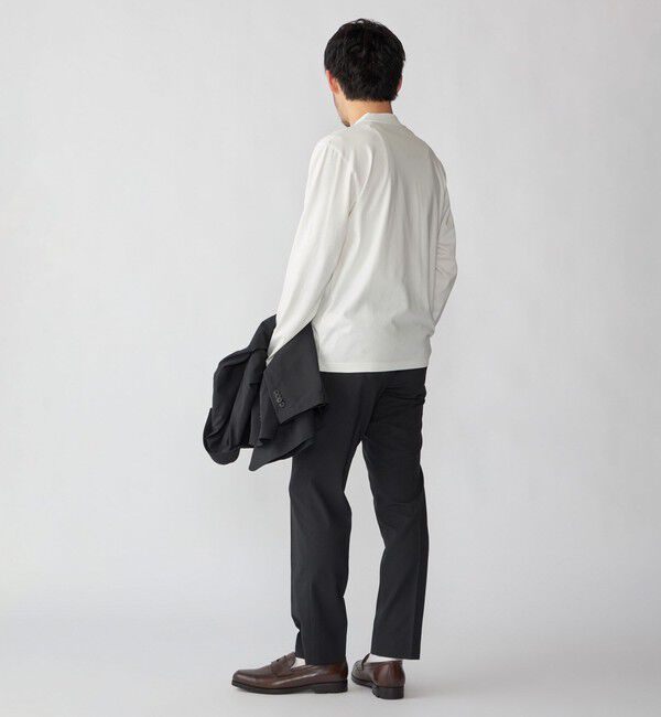 SHIPS「【WEB限定】SHIPS:〈手洗い可能/抗菌/防臭〉シルケット ビズ Vネック ロングスリーブ」|Tシャツ・カットソー|