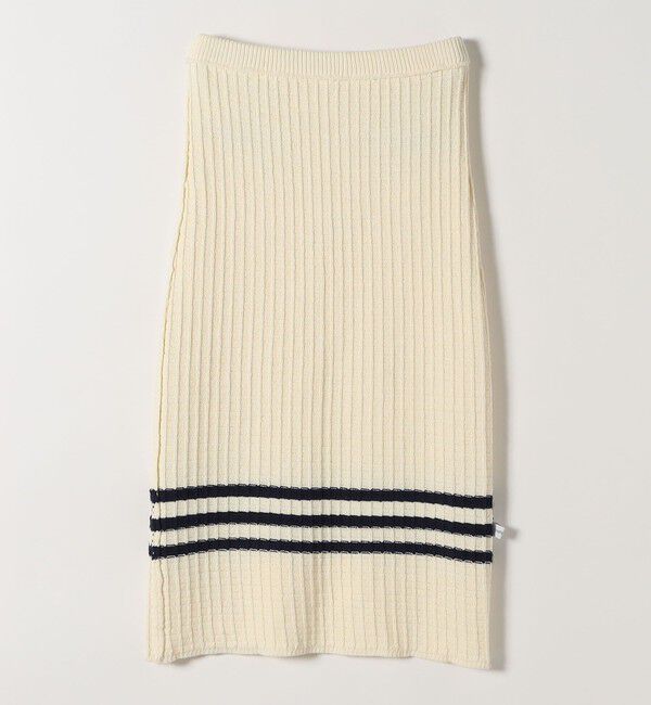 SHIPS any「《予約》SHIPS any:〈手洗い可能〉バスケット編み 配色 ライン タイト スカート」|スカート|