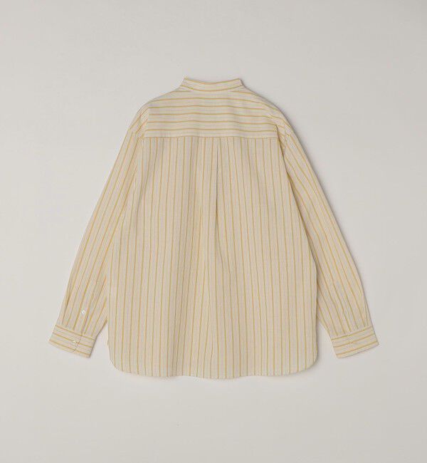 SHIPS any「SHIPS any:〈洗濯機可能〉コットン/リネン ストライプ バンドカラー シャツ 26SS◆」|シャツ・ブラウス|