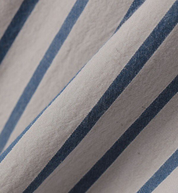 SHIPS any「SHIPS any:〈洗濯機可能〉コットン/リネン ストライプ バンドカラー シャツ 26SS◆」|シャツ・ブラウス|