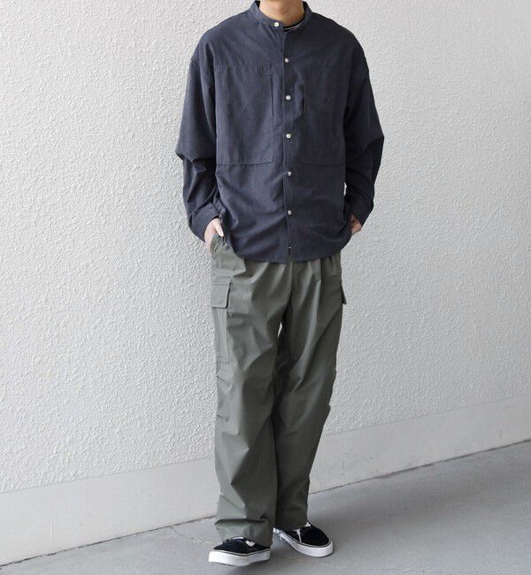 SHIPS any「SHIPS any:〈洗濯機可能〉フェード ピーチスキン ポケット バンドカラー シャツ 26SS◆」|シャツ・ブラウス|