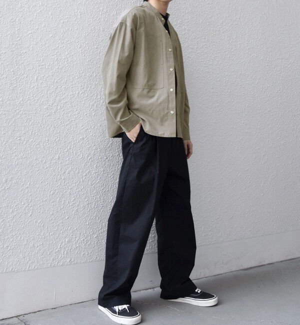 SHIPS any「SHIPS any:〈洗濯機可能〉フェード ピーチスキン ポケット バンドカラー シャツ 26SS◆」|シャツ・ブラウス|