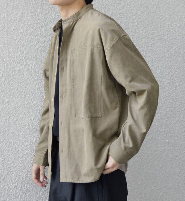 SHIPS any「SHIPS any:〈洗濯機可能〉フェード ピーチスキン ポケット バンドカラー シャツ 26SS◆」|シャツ・ブラウス|