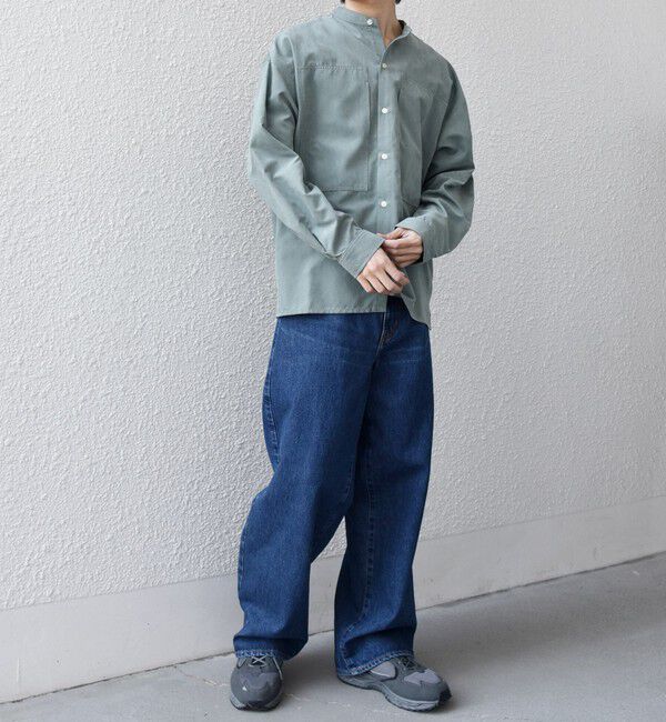 SHIPS any「SHIPS any:〈洗濯機可能〉フェード ピーチスキン ポケット バンドカラー シャツ 26SS◆」|シャツ・ブラウス|