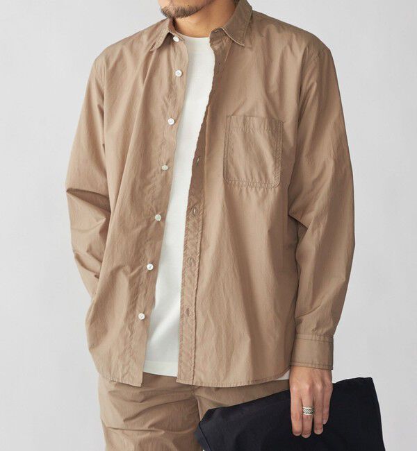 SHIPS「SHIPS: FAbRICA ロングスリーブ レギュラーカラー シャツ」|シャツ・ブラウス|ベージュ