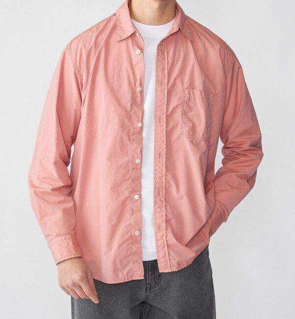 SHIPS「SHIPS: FAbRICA ロングスリーブ レギュラーカラー シャツ」|シャツ・ブラウス|ピンク